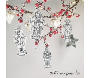 Stickserie ITH - Nussknacker Doodle Anhänger